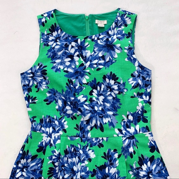 J. Crew Printed Textured Cotton Dress - Picture 4 of 8